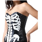 Black/White Pu  Overbust  Corset Easto Garments