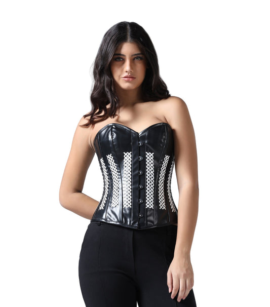 Black  PU  Overbust  Corset Easto Garments