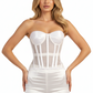 White Mesh Overbust Corset Easto Garments