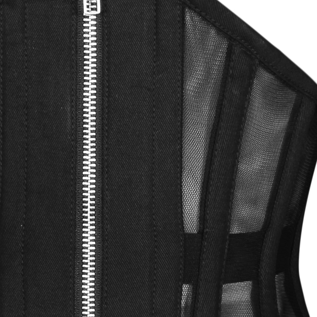 Black net sexy under bust corset