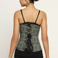 Paislry printed waist reducing longlined underbust corset