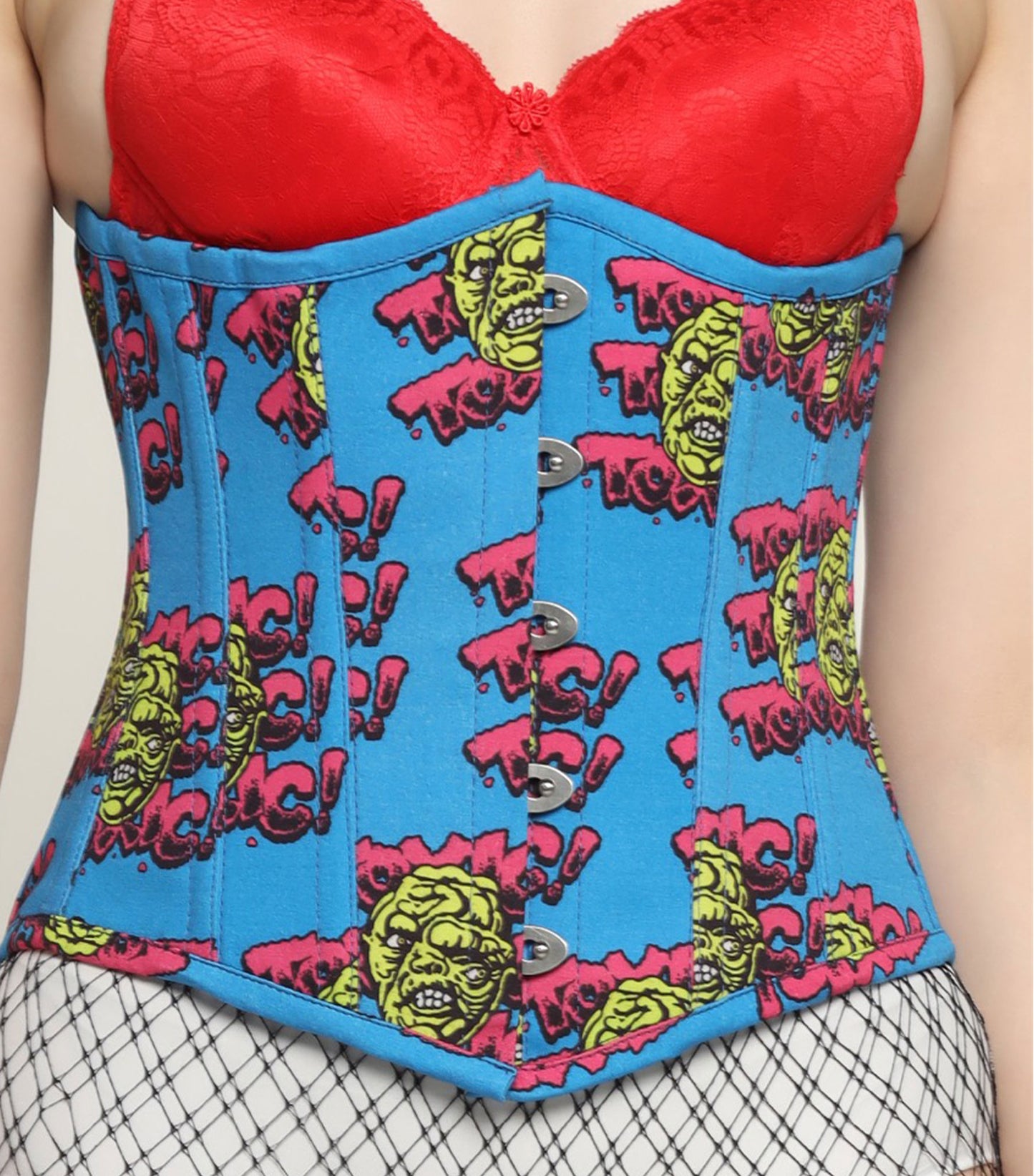 Devil printed waist reducing  underbust corset
