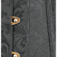 Black Brocade Waist Reducing  Underbust Corset