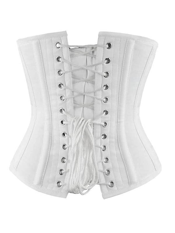 white waist reducing  underbust corset