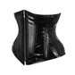 Black PVC Waist Reducing Underbust Corset