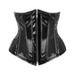 Black PVC Waist Reducing Underbust Corset
