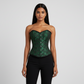 Green Brocade Authentic Overbust Corset Easto Garments