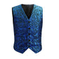 Turquoise Brocade Men's Waist Coat