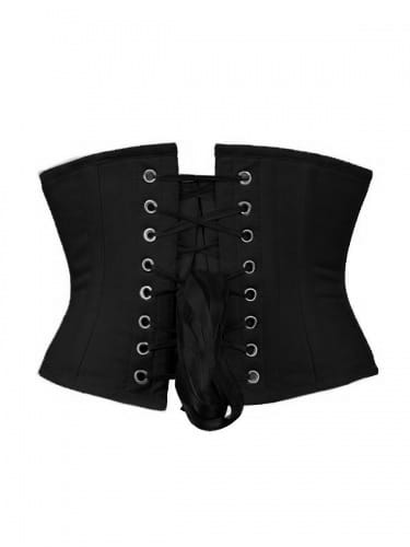 SHORT BLACK COTTON CORSET Easto Garments