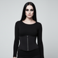 SHORT BLACK COTTON CORSET Easto Garments