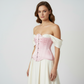 Pink Satin Authentic Steel Boned Underbust  Corset Easto Garments