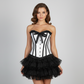 Quintella Black Satin Authentic Overbust Corset Easto Garments