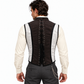 Men’s Brown & White Brocade Steel-Boned Corset Waistcoat Easto Garments