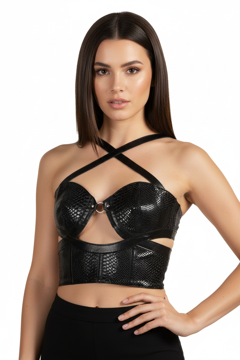 Benied Leather Top Easto Garments