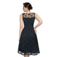 Women's Black Flair Flower Mesh Dress - Wholesale