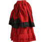 Red and Black Skirt in Tafta - Wholesale Easto Garments