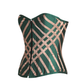 Green Tafta Overbust Corset Easto Garments