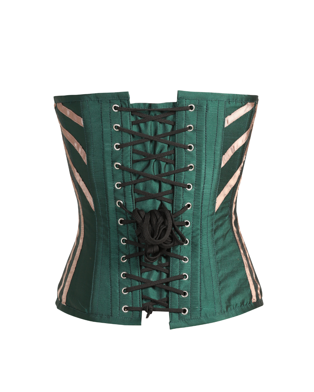 Green Tafta Overbust Corset Easto Garments