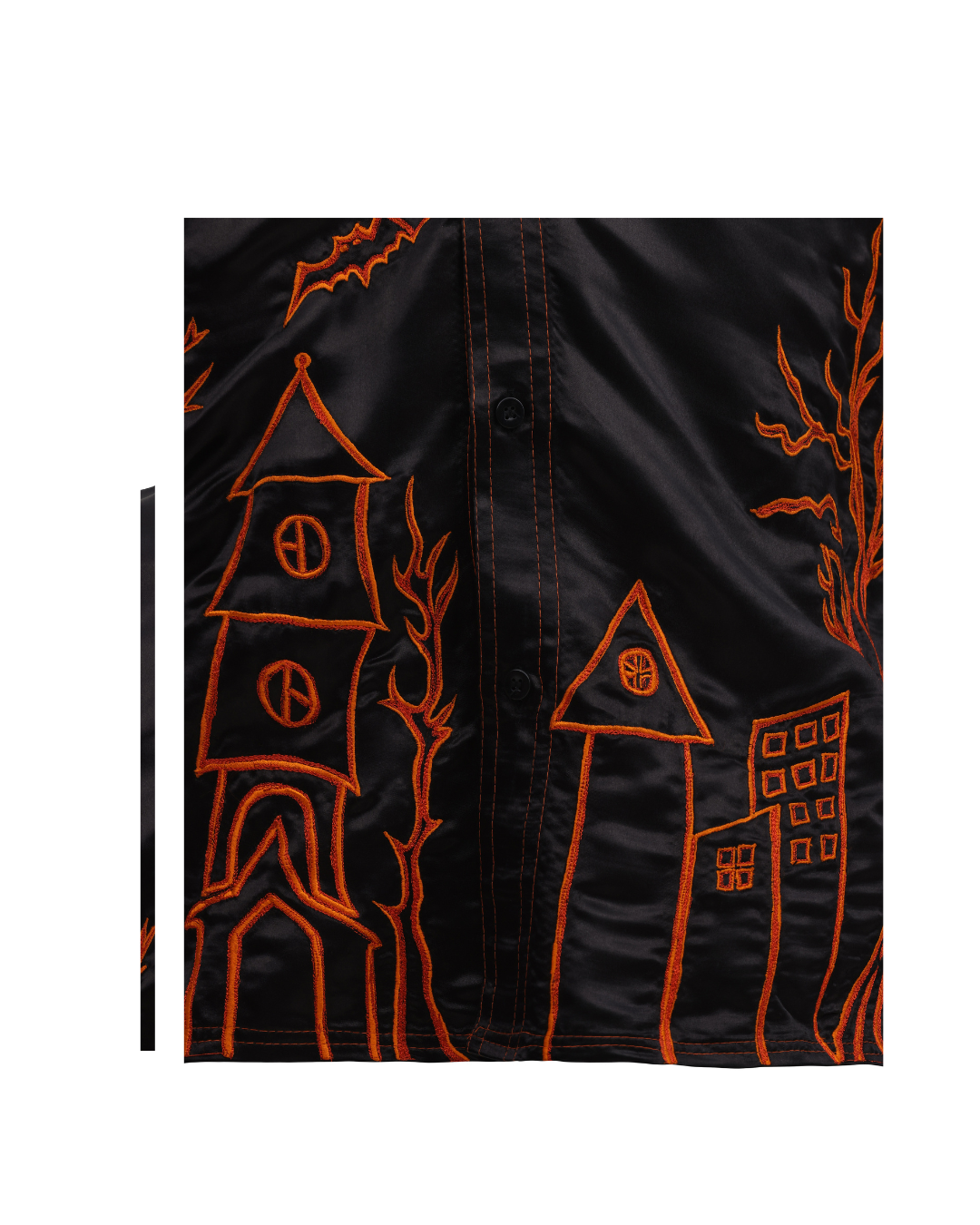 Black and skull rose printed cotton Men Shirt (Copy) Easto Garments