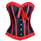 Quintella Black Satin Authentic Overbust Corset Easto Garments