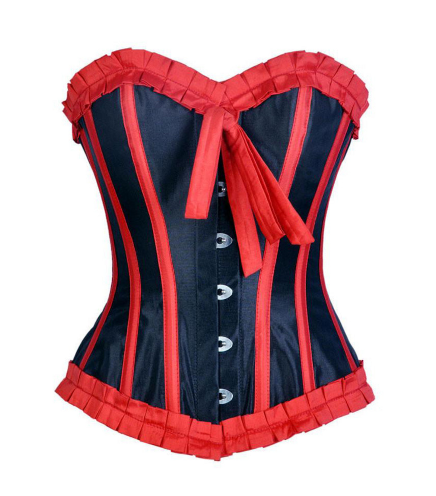 Quintella Black Satin Authentic Overbust Corset Easto Garments