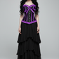 Quintella Black Satin Authentic Overbust Corset Easto Garments