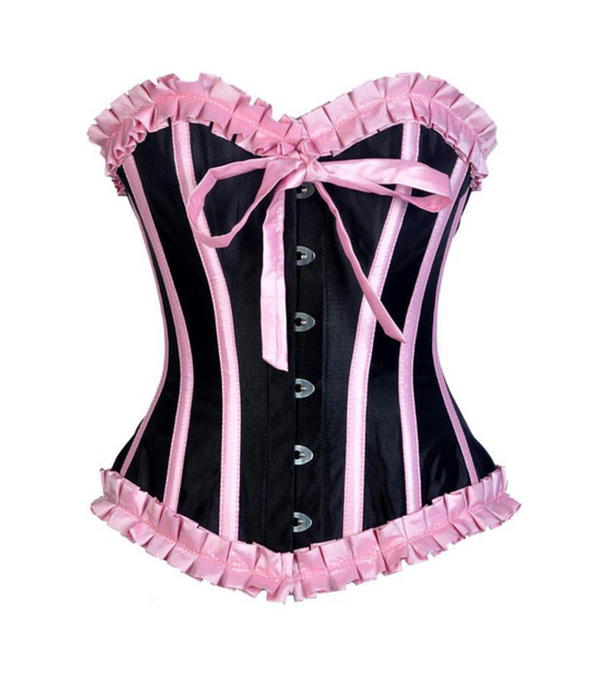 Quintella Black Satin Authentic Overbust Corset