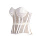 White Mesh Overbust Corset Easto Garments