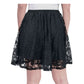 Black Floral Net Pleated Skirt - Wholesale