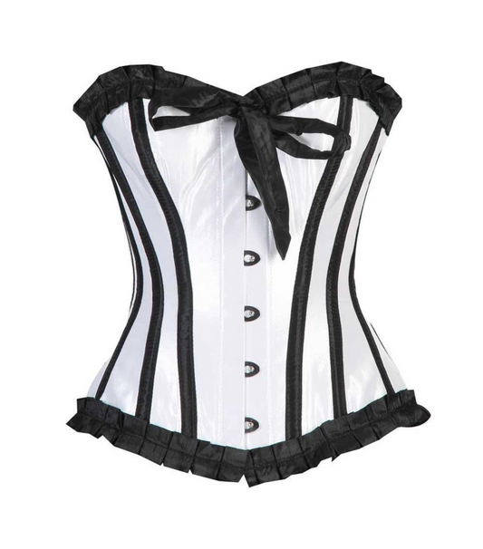 Quintella Black Satin Authentic Overbust Corset