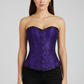 Urania Authentic Overbust Corset Black Purple Easto Garments