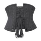 Black Cotton  Waist Reducing Authentic Steel Boned Sexy Underbust Corset Easto Garments
