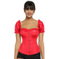 Red  Satin Overbust Corset