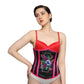 Coffin Embroidered waist reducing  underbust corset