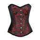 Red Brocade Authentic Overbust Corset Easto Garments