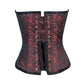 Red Brocade Authentic Overbust Corset Easto Garments