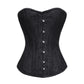 Affra Black Brocade Waist Training Overbust Corset