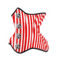 Red White Strip Cotton Authentic Steel Boned Underbust  Corset