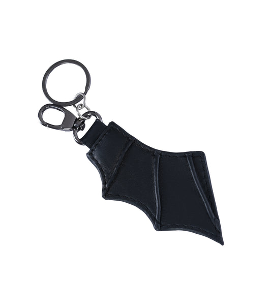 Wholesale Black Bat Wing Leather Keychain