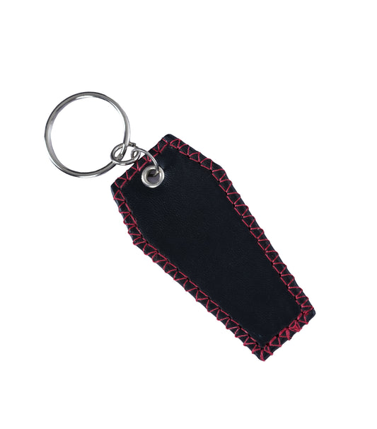 Coffin Keychain with Red Thread Detail work