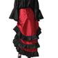 RED ADJUSTABLE HIGH LOW SKIRT Easto Garments