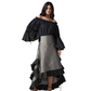 GREY ADJUSTABLE HIGH LOW SKIRT Easto Garments