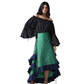 Green ADJUSTABLE HIGH LOW SKIRT Easto Garments