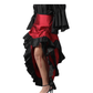 RED ADJUSTABLE HIGH LOW SKIRT Easto Garments