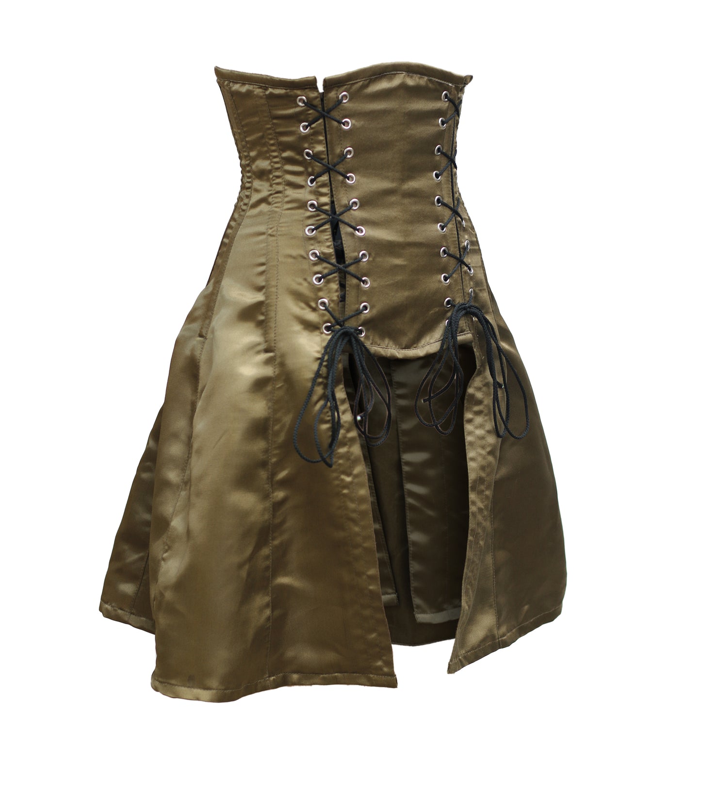 Prosecco Olive Lace-Up Corset