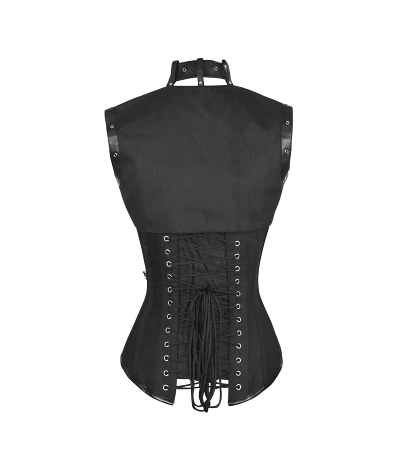 Black Cotton Overbust Corset