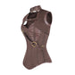 Brown Cotton Overbust Corset
