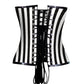 Black White strip Cotton Authentic Overbust Corset