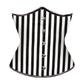 Black White Strip waist reducing  underbust corset