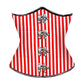 Red White Strip waist reducing  underbust corset